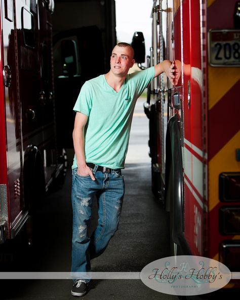 Fire Department Senior Pictures, Sr Pictures, Firefighter Photography, Guys Photos, Senior Portraits Male, Senior Photos Boys, Senior Pictures Boys, Senior Guys, Fire Fighter