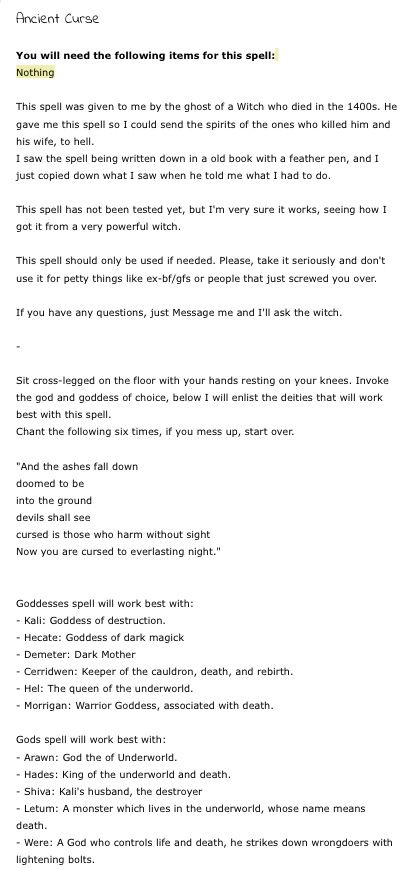 Jinxes Hexes And Curses, Spells To Curse Someone, How To Curse Someone Witchcraft, Easy Curses Witchcraft, How To Curse An Object, Curses To Put On People, Cursing Witchcraft, Hoodoo Curse Spell, How To Jinx Someone Witchcraft