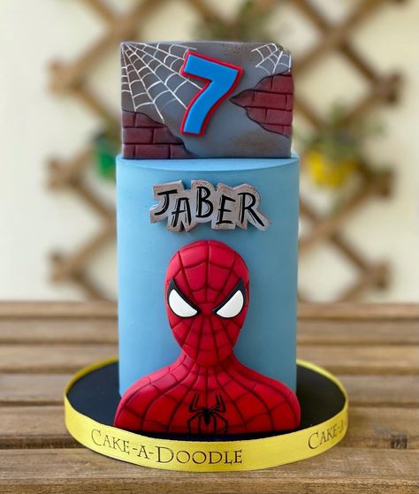 Happy Birthday Cake Ideas, Birthday Cake Ideas For Kids, Spiderman Cakes, Bon Voyage Cake, Doodle Cake, Cakes For Kids, Spiderman Birthday Cake, Blue Birthday Cakes, Russian Cakes