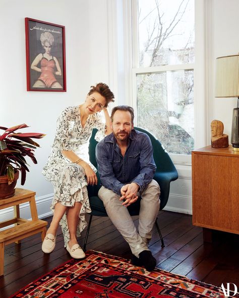 Celebrity Interiors, Peter Sarsgaard, Elizabeth Roberts, Ornette Coleman, Brooklyn Brownstone, Maggie Gyllenhaal, Louise Bourgeois, Grammy Nominations, Fun Couple