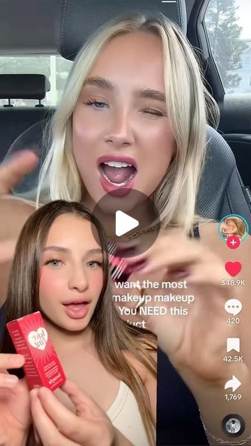 Lipstick Couple Trend Tiktok, Lips And Cheeks Tint, Tiktok Makeup Trends, Tiktok Viral Makeup Hacks, Viral Tiktok Makeup, Lip And Cheek Tint Photography, Cheeks Makeup, Makeup Trends, All Things Beauty