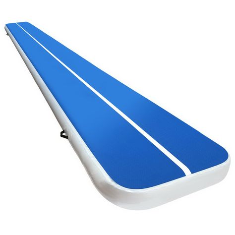 6m x 1m Inflatable Air Track Mat 20cm Thick Gymnastic Tumbling Blue And White by Vano Inflatable Airtrack Factory - www.tumble-track.com www.AirTrackMats.com Tumble Track, Cheer Leading, Tumble Mats, Air Track, Roll Up Design, Home Exercises, Ultimate Workout, Fabric Wall, Workout Accessories