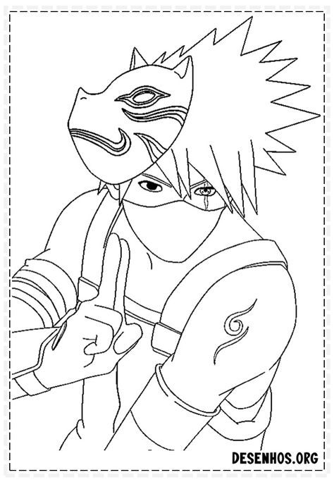 Kakashi Hokage, Coloring Pages, Naruto, Humanoid Sketch, Anime, Pins, Quick Saves, Color, Art