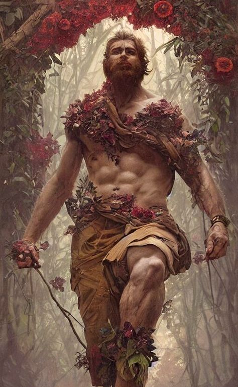 🌹Divine masculine vibes, forest man, red flowers, trees #digitalart Masculine Energy Art, Divine Masculine Art, Devine Masculine, Divine Masculine Energy, Male Energy, Masculine Art, Divine Masculine, Movie Plot, Witches Altar