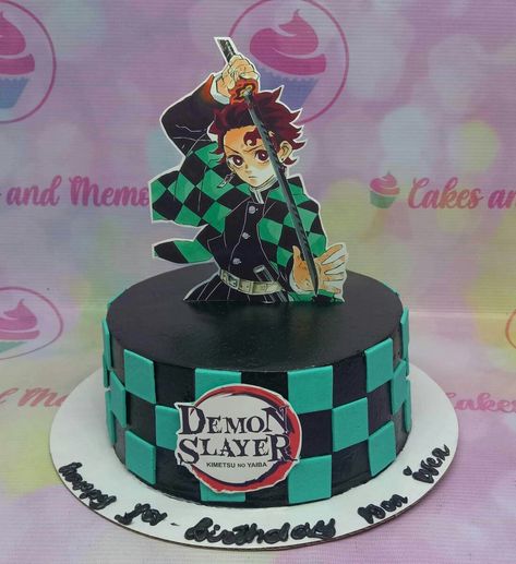 Demon Slayer Cake Ideas, Demon Slayer Cake, Demon Slayer Birthday, Red Birthday Cakes, Chandelier Cake, Nursing Cake, Anime Cake, Moist Chocolate Cake, Pretty Birthday Cakes