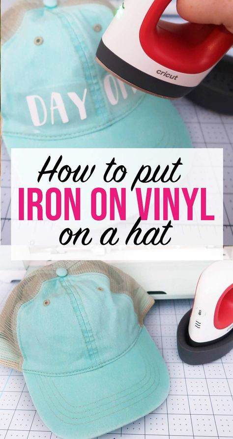 Cricut Heat Transfer Vinyl, Iron On Cricut, Cricut Iron On Vinyl, Sticker Company, Cricut Htv, Sublimation Crafts, Hat Tip, Cricut Hacks, Hat Template