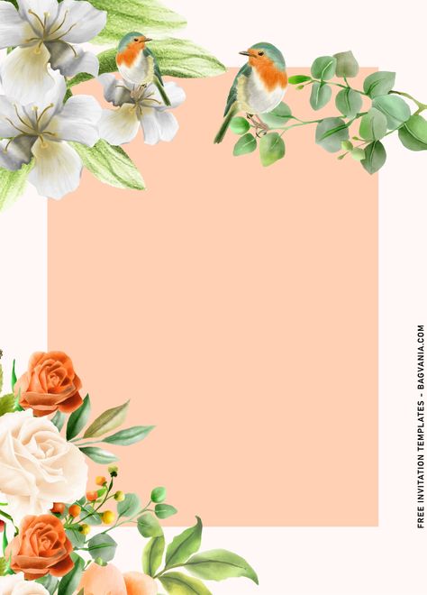 Download 10+ Spring Garden Birthday Invitation Templates For Your Memorable Spring Celebration #free #freeinvitation2019 #birthday #disney #invitations #invitationtemplates Spring Templates, Free Printable Invitations Templates, Party Invite Design, Disney Invitations, Birthday Disney, Garden Birthday, Spring Celebration, Floral Border Design, Spring Theme