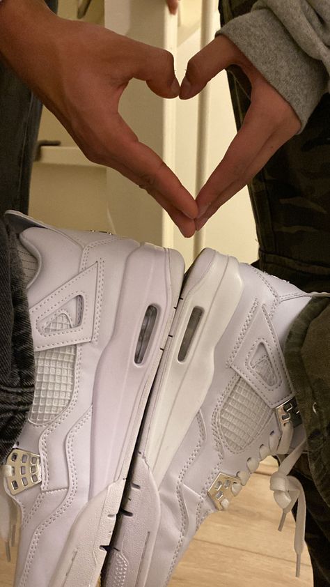 jordan 4 pure money couple Matching Jordan 4s Couple, Pure Money 4s Outfit, Jordan 4 Pure Money Outfit, Sneaker Head Couple, Matching Couple Shoes, Air Jordan 4 Pure Money, Pure Money 4s, Jordan 4 Retro Pure Money, Jordan Couples