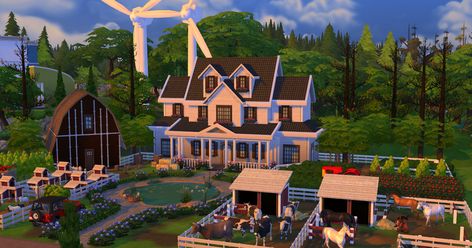 Download Rancho Willow Creek - The Sims 4 DOWNLOAD INSTALAÇÃO 1 - Após o download do arquiv... Ts4 Lots, Lotes The Sims 4, Stardew Valley Farms, Sims 4 Download, Sims 4 Mm Cc, Sims Ideas, Sims Building, Casas The Sims 4, Model House