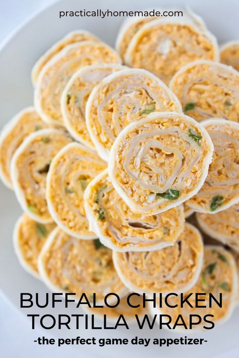 Buffalo Pinwheels, Chicken Tortilla Wraps, Buffalo Chicken Pinwheels, Chicken Pinwheels, Quick Appetizer, Buffalo Wing, Snacks Appetizers, Baseball Party, Tortilla Wraps