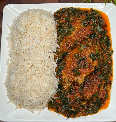 Joyful Cook - Spinach Stew Spinach Stew Ghana Recipe, African Spinach Stew, Cook Spinach, Spinach Stew, African Foods, Mackerel Fish, Aussie Food, Garlic And Ginger, Scotch Bonnet Pepper