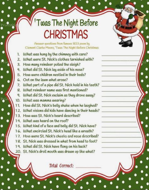 December Senior Activities, Twas The Night Before Christmas Party, Christmas Party Games For Groups, Christmas Eve Games, Christmas Riddles, Christmas Gift Exchange Games, Christmas Gift Games, Christmas Party Activities, Xmas Games