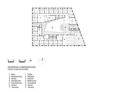 Gallery of Atrium Amras / Zechner & Zechner - 28 Building With Atrium Plan, Office Atrium Design Architecture, Atrium Building, Atrium Architecture, Entrance Foyer Design, Atrium Design, Innovation Hub, Green Market, Office Floor Plan