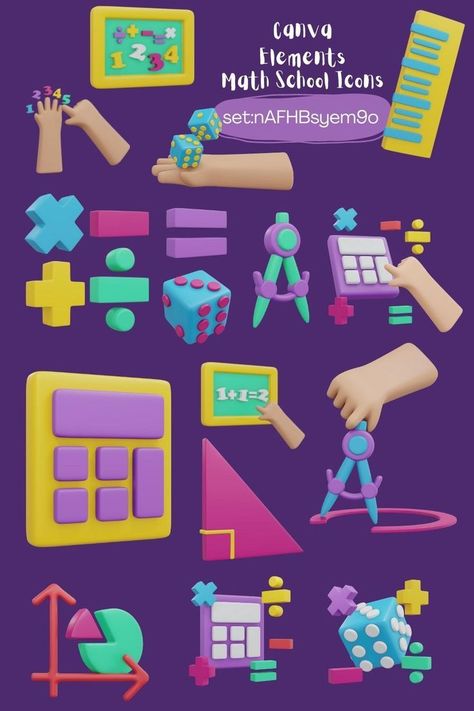 Math School icons - Canva Elements Keyword ca Canva Keywords Elements, Mathematics Lesson, Math Template, Math Knowledge, Math Design, Canva Keywords, Canva Frames, Keyword Elements Canva, Canva Elements Keyword