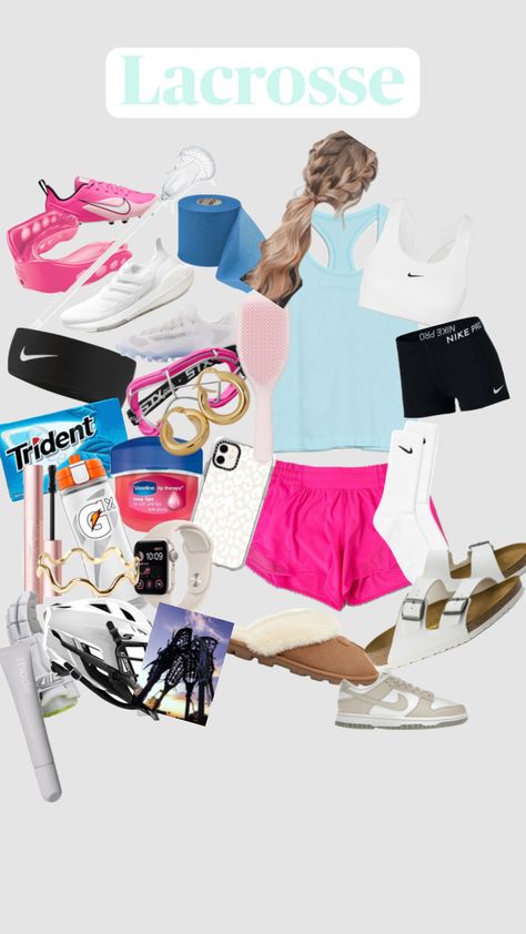 Preppy Lacrosse, Girls Athletic Outfits, Lacrosse Outfits, Lacrosse Workouts, Volleyball Bag, Cute Summer Wallpapers, Hockey Girl, Lacrosse Girls, City Outfits