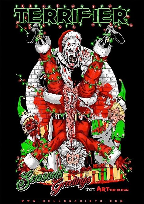 Art The Clown Santa Claus, Terrifier 3, Christmas Horror Movies, Terrifier 2, Ice Nine Kills, Moon Drawings, Art The Clown, Christmas Feast, Ice Nine