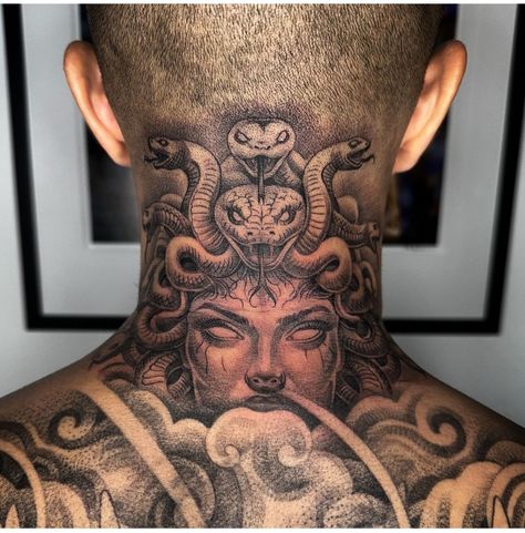 Tattoo Neck Men, Neck And Throat Tattoos Men, Front Neck Tattoo, Full Neck Tattoos, Tattoo Ideas Males, Best Neck Tattoos, Nouveau Tattoo, Heaven Tattoos, Throat Tattoo