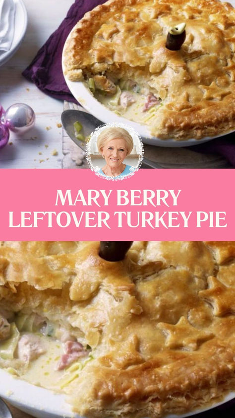 Mary Berry Leftover Turkey Pie Turkey And Ham Pie, Berry Pie Filling, Ham Pie, Rough Puff, Turkey Pie, Rough Puff Pastry, Leftover Pie, Savoury Pies, Mary Berry Recipe