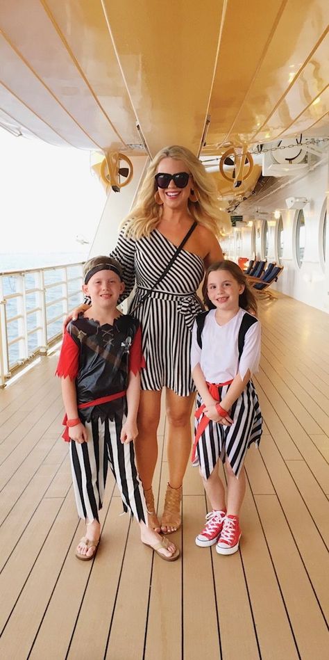 10 Must-Haves for A Disney Cruise | Edit by Lauren Disney Outfits Cruise, Dcl Pirate Night Outfit, Cruise Pirate Night, Pirate Disney Cruise, Disney Cruise Pirate Night Outfit Family Vacations, First Disney Cruise Shirt, Diy Disney Cruise Shirts, Disney Cruise Womens Outfits, Pirate Cruise Outfit