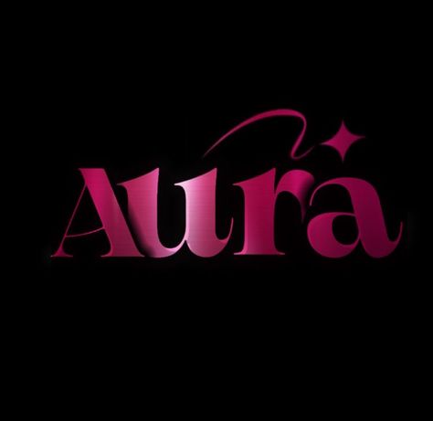 Aura Logo, K Pop Girl, K Pop, Girl Group, Aura, Pink, Black