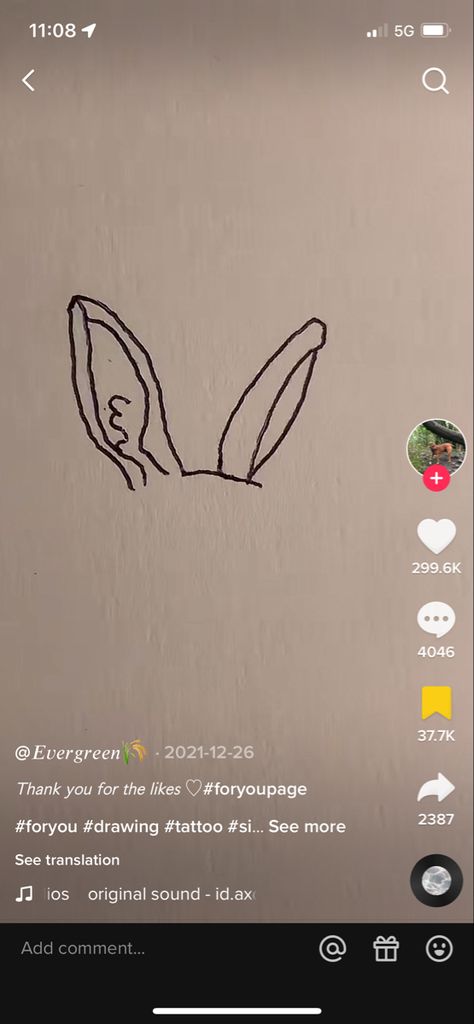 Bunny Ear Outline Tattoo, Bunny Ear Tattoo, Bunny Ears Tattoo, Ears Tattoo, Bunny Tattoos, Bunny Ears Headband, Tattoo Outline, Hip Tattoo, Rabbit Ears