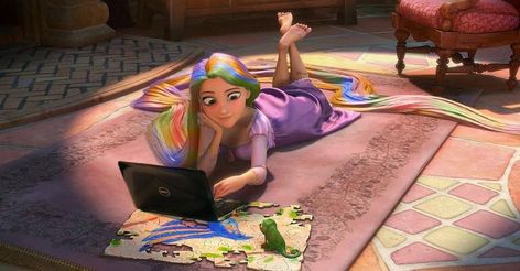 Rapunzel, Tangled, A Girl, Disney