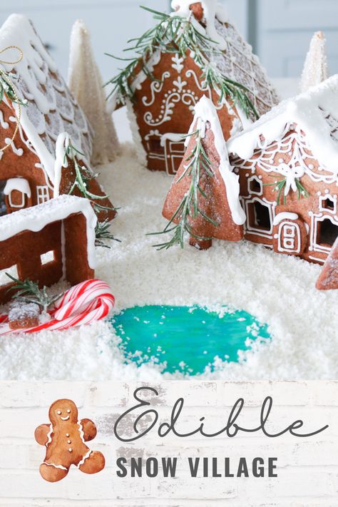 Edible Snow, Farmhouse Baby Shower, Showstopper Cakes, Cool Gingerbread Houses, Picket Fences, Gingerbread House Kits, Gingerbread Village, Amazing Wedding Cakes, Cherry Almond