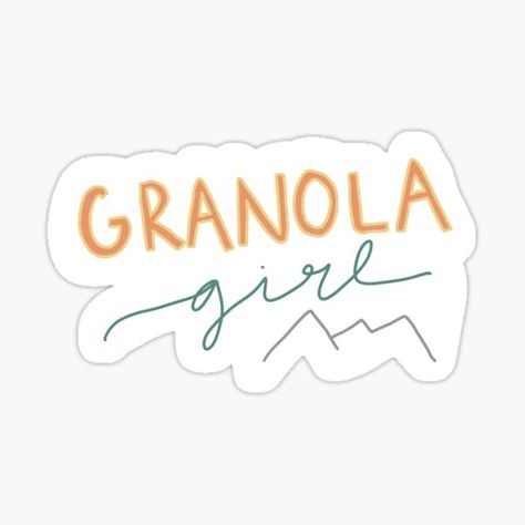 "Granola Girl Adorable Laptop Sticker Design" Sticker for Sale by georgerino | Redbubble Granola Girl Aesthetic, Design Sticker, Granola Girl, Aesthetic Stickers, Laptop Stickers, Granola, Science Poster, Stranger Things Fanart, Sticker Design