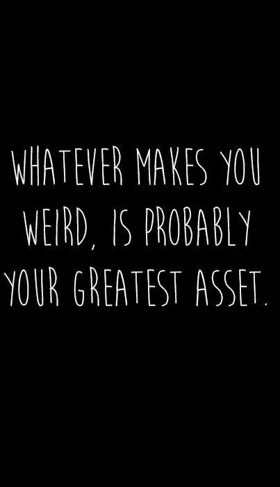 Stay weird Stay Weird Quotes, Weirdo Quotes, What Makes Me Happy, Weird Quotes, My Vision Board, Good Lord, Daily Mantra, Weird Quotes Funny, Crazy Quotes