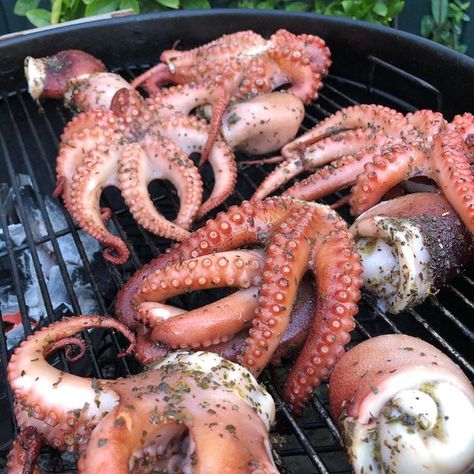 Now here’s a sweet seafood sight for your grill!  Lovely octopus peeps - tuck in! 😋
🐙⁠
🐙⁠
📷 @pascales_kouzina sundaybbq chargrilledoctopus
🐙⁠
🐙⁠
#pascales_kouzina #sundaybbq #chargrilledoctopus #octopus #octopi #octopus🐙  #🐙 #polpo #polvo #pulpo #осьминог #oktopus #タコ#bbq #barbecue #barbeque #barbekü #barbacoa #Барбекю #churrasco #バーベキュー #bbqoctopus #mariscos
🐙⁠
🐙⁠
👇 Tag a friend to make 'em hungry! 👇 Smoked Octopus Recipe, Octopus Recipes, Backyard Grill, Grilled Octopus, Burmese Clothing, Yummy Comfort Food, Food Recepie, Interesting Food Recipes, Fish And Seafood