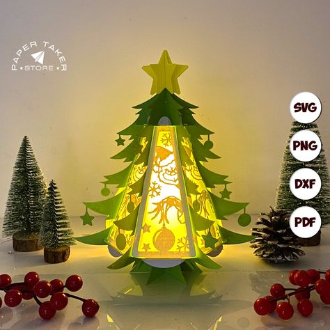 Paper Cricut Crafts, Grinch Lantern, Holiday Cricut Projects, Diy Christmas Gifts Cricut, Shadow Box Kunst, Diy Lantern, Christmas Lantern, Projets Cricut, Halloween Lanterns