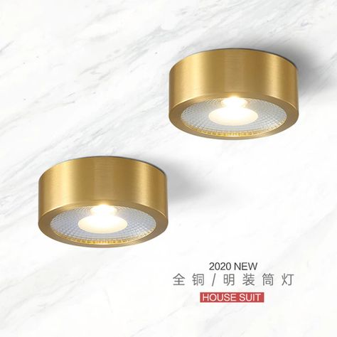 Smarter Shopping, Better Living! Aliexpress.com Surface Mounted Lights, Surface Mounted Downlight, Copper Lights, Copper Fixture, Light Icon, Flushmount Ceiling Lights, Wire Drawing, Copper Lamps, Nordic Lights