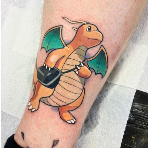 Nintendo Tattoo, Pokemon Tattoos, Jordan Baker, Gamer Tattoos, Video Game Tattoo, Fusion Ink, Pokemon Tattoo, Cartoon Tattoos, Pop Culture References