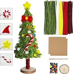 Christmas Tree Wire, Pipe Cleaner Tree, Christmas Crafts For Kids Easy, Simple Christmas Crafts For Kids, Diy Mini Christmas Tree, Styrofoam Ornaments, Simple Christmas Crafts, Christmas Tree Kit, Green Xmas