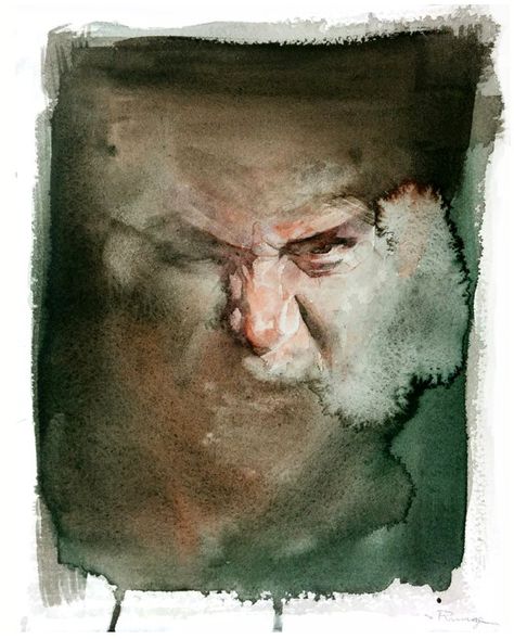 Nick Runge watercolor Nick Runge, Everyday Painting, Environment Painting, Painting Portraits, Figurative Kunst, People Faces, Portraits Art, Art People, Swag Art