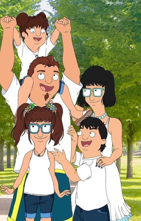 Tina And Zeke, Zeke And Tina, Bobs Burgers Fan Art, Bobs Burgers Wallpaper, Bobby Burgers, Bobs Burgers Funny, Bobs Burgers Characters, Bobs Burgers Tina, Family Illustrations