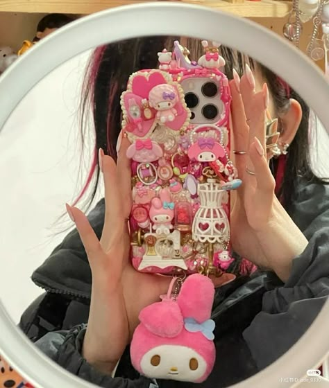 Hello Kitty Phone Case Samsung, Gyaru Phone Case, Deco Phone Cases, Futaba Y Kou, Decoden Case, Diy Phone Case Design, Bling Phone Cases, Decoden Phone Case, Phone Decor