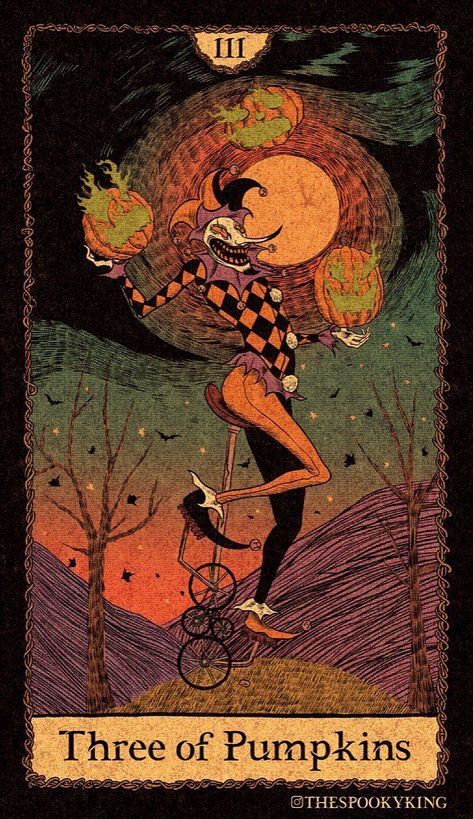 A showcase of a multitude of artists interpreting the tarot's symbolism. Scary Tarot Cards, Tarot Cards Halloween, Devilish Drawings, Dibujos Halloween, Pumpkins Art, Tarot Cards Art Illustration, Halloween Tarot, Free Tarot Cards, Dark Artwork