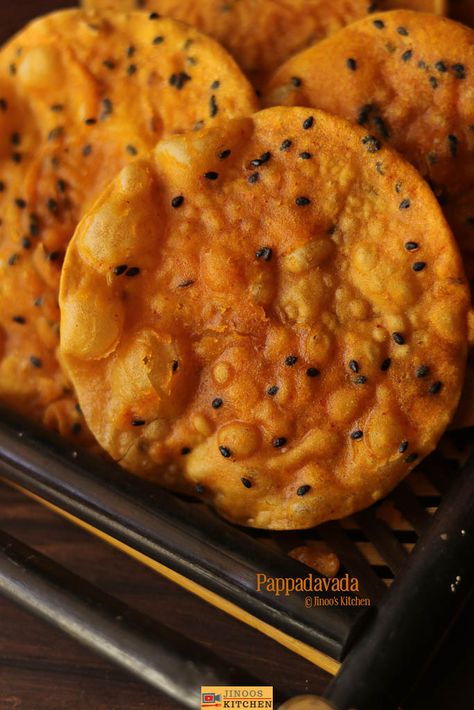 Pappada vada recipe | Kerala snacks recipe , pappadavada Snacks Jinoos Kitchen Kerala Snacks Recipes, Kerala Chai, Indian Dry Snacks, Kerala Snacks, Savory Snack Recipes, Vada Recipe, Kids Recipe, Diwali Snacks, Snacks Ideas