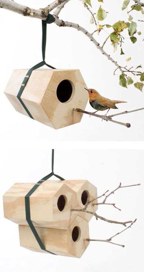 Diy Wood Bird House, Diy Bird Houses, Birdhouse Diy, Rustic Outdoor Decor, Homemade Bird Houses, Jardim Diy, Bird House Feeder, Bird House Plans, Bird House Kits