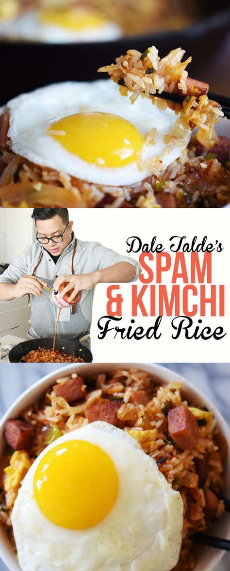 Here's What Happens When You Ask A Chef To Make You Breakfast Breakfast Spam, Leftover Fried Chicken Recipes, Kimchee Recipe, Kimchi Rice, Spicy Kimchi, Spam Recipes, Fried Rice With Egg, Making Fried Rice, Korean Food Recipes