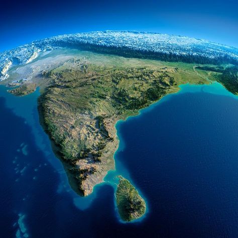 Exaggerated relief map of South Asia (with the Himalayas in the background) [1140 × 1140] India World Map, World Geography Map, भारतीय इतिहास, Asia Map, Geography Map, Satellite Maps, Earth Map, India Map, Unique Maps