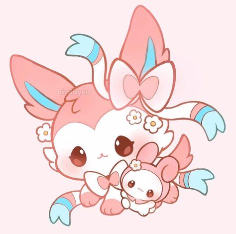 Chibi Bunny, Pokemon Eeveelutions, Cute Pokemon Pictures, Pokemon Eevee, Cute Animal Drawings Kawaii, Cute Pokemon Wallpaper, Cute Doodles Drawings, Pokemon Drawings, Chibi Drawings