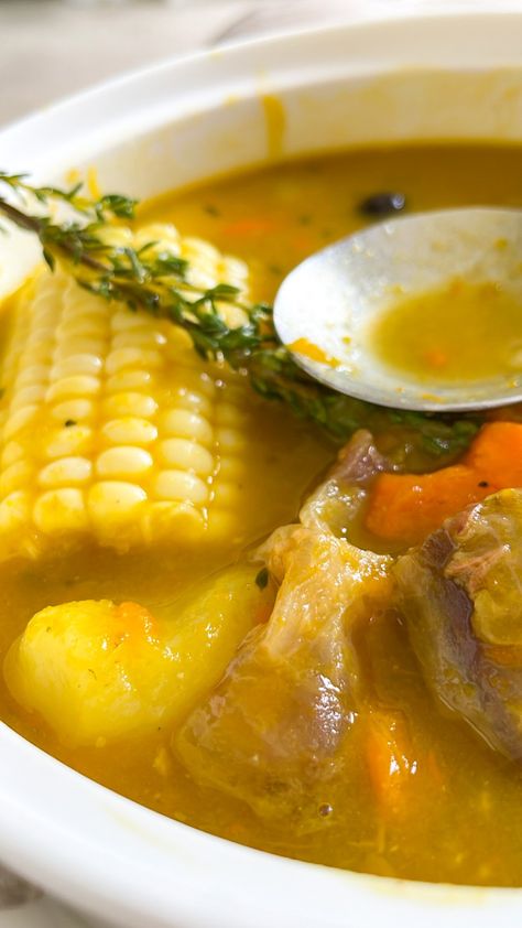 Jamaican Beef Soup, Jamaican Beef Stew, Jamaican Soup, Cream Of Pumpkin Soup, Vegan Pumpkin Soup, Beef Cow, Bone Soup, Dumpling Dough, Jamaican Dishes