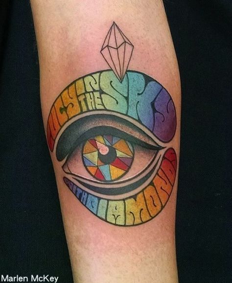 Beatles Tattoo, Tattoos For Couples, Rimini Italy, Diamond Tattoos, Sweet Tattoos, Inked Magazine, Lucy In The Sky, Eye Tattoo, Skin Art