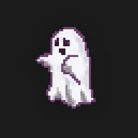 #aesthetic #aesthetictumblr #aestheticwallpaper #aestheticstyle #pixelart #pixel #pixelated #pixelartapp #witch #witchy #witchythings #witchyvibes #halloween #halloweenideas #digital #digitalart #1 #cute #art #artist #artwork #ghost Pixel Art Ghost, Spooky Pixel Art, Ghost Pixel Art, Pixel Ghost, Art Ghost, Ghost Games, Pixel Art Characters, Pix Art, Pixel Art Design