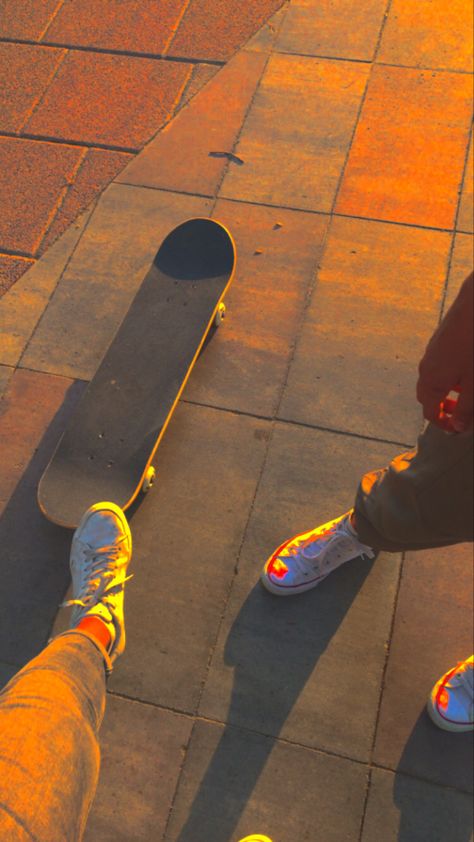 Orange Skateboard Aesthetic, Dayglow Aesthetic, Yellow Skateboard, Aesthetic Skateboard, Skateboarding Aesthetic, Skateboard Aesthetic, Dark Summer, Skating Aesthetic, Skateboard Photography