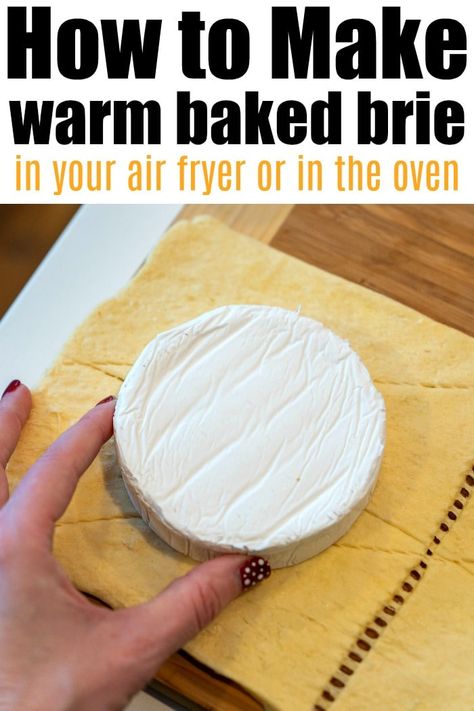 Recipes With Brie Cheese, Recipes With Brie, Air Fryer Brie, Brie Cheese Recipes, Air Fryer Recipes Low Carb, Baked Brie Recipes, Crispy Brussel Sprouts, Brie Puff Pastry, Large Air Fryer