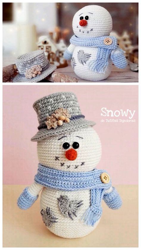 Crocheted Snowman, Holiday Crochet Patterns, Crochet Christmas Ornaments Free, Crochet Ornament Patterns, Crochet Toys Free Patterns, Christmas Crochet Patterns Free, Crochet Toys Free, Crochet Christmas Gifts, Crochet Snowman