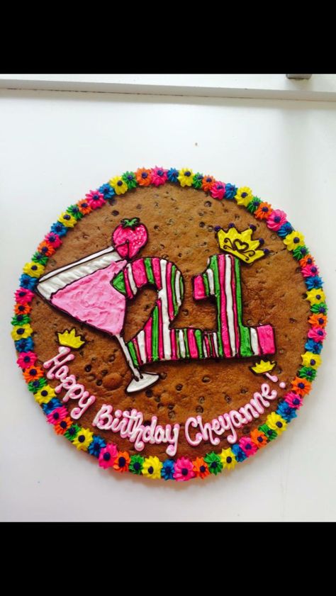 21st birthday theme cookie cake 21st Cookie Cake Ideas, 21 Birthday Cookie Cake, 21st Birthday Cookie Cake Ideas, 21 Cookie Cake, Cookie Cake 21st Birthday, Cookie Birthday Cake Ideas, 21st Cookie Cake, Cookie Cake Ideas Decorated, 21st Birthday Cookie Cake